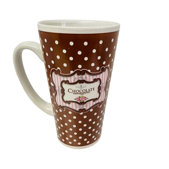 Trisa Chocolate Polka Dot Ceramic Mug - Picture 6 of 7